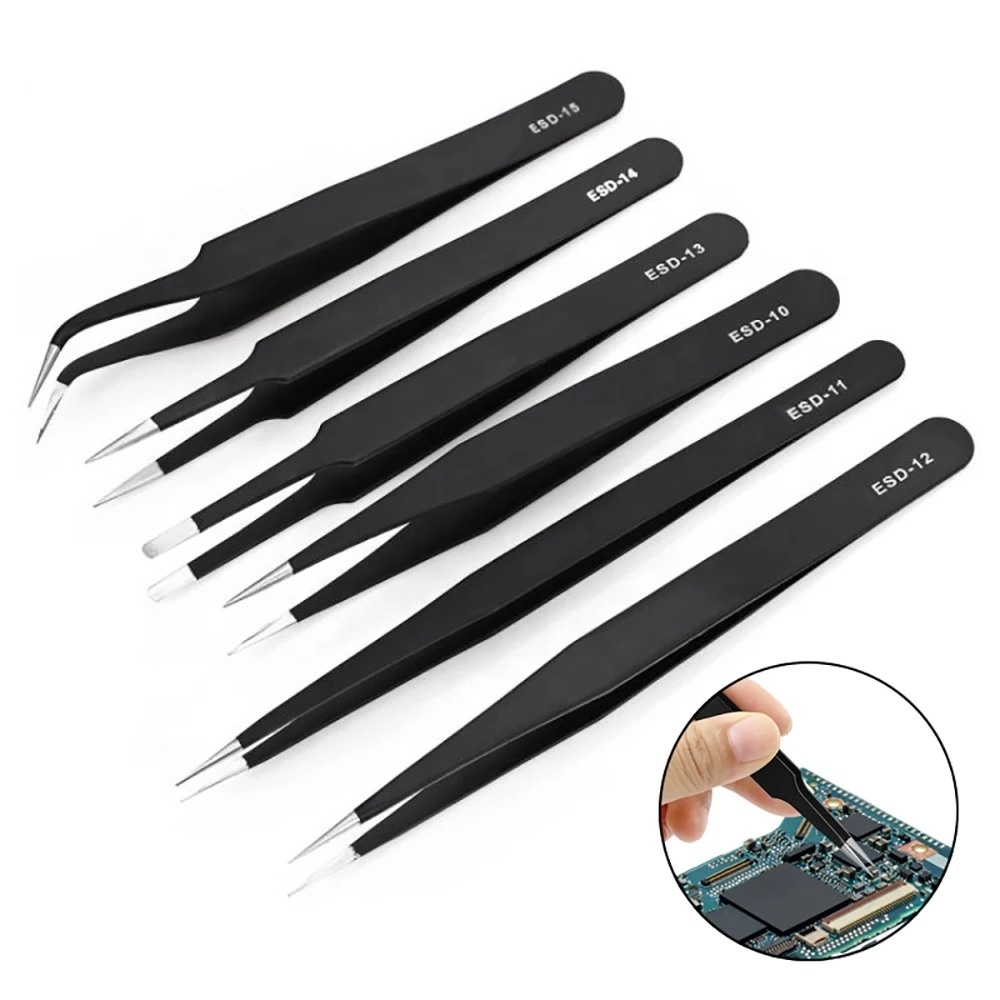 Body Jewelry Tool - 6pcs Stainless Steel Anti-static Precision ESD