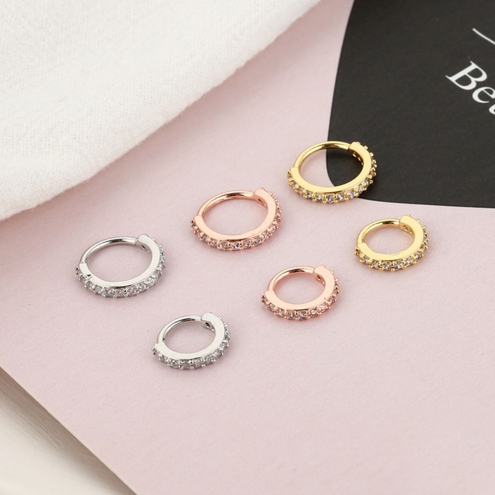 Body Jewelry Europe - Punk Round Cubic Zircon Nose Ring