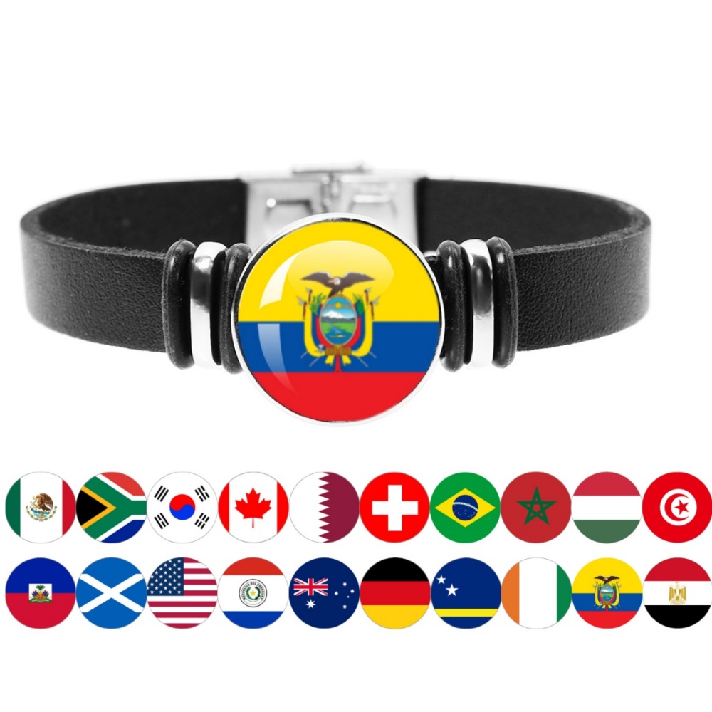 Body Jewelry Australia - National Flag Bracelet Swiss Mexico Brazil