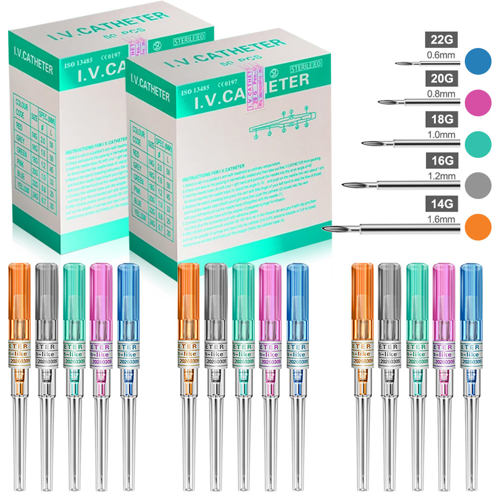 Body Jewelry Tool - 100/50/25/10/5pcs Piercing Needles 14/16/18/20/22G Sterile Body