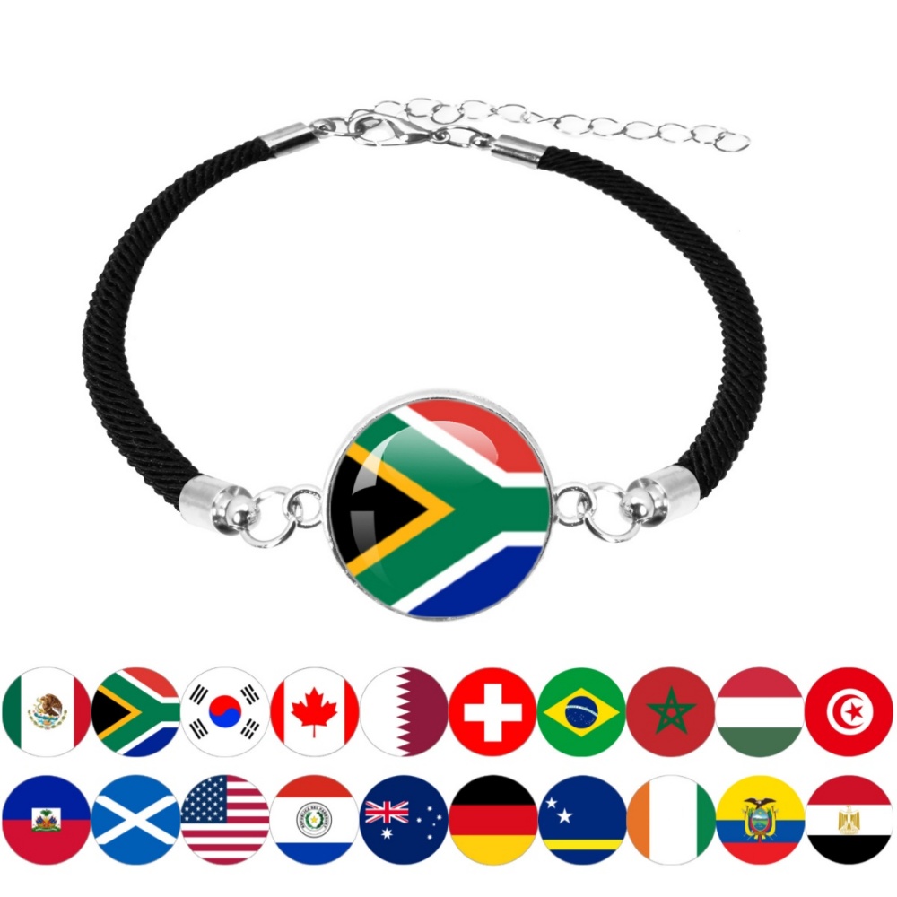 Body Jewelry Australia - National Flag Bracelet Mexico Brazil Haiti