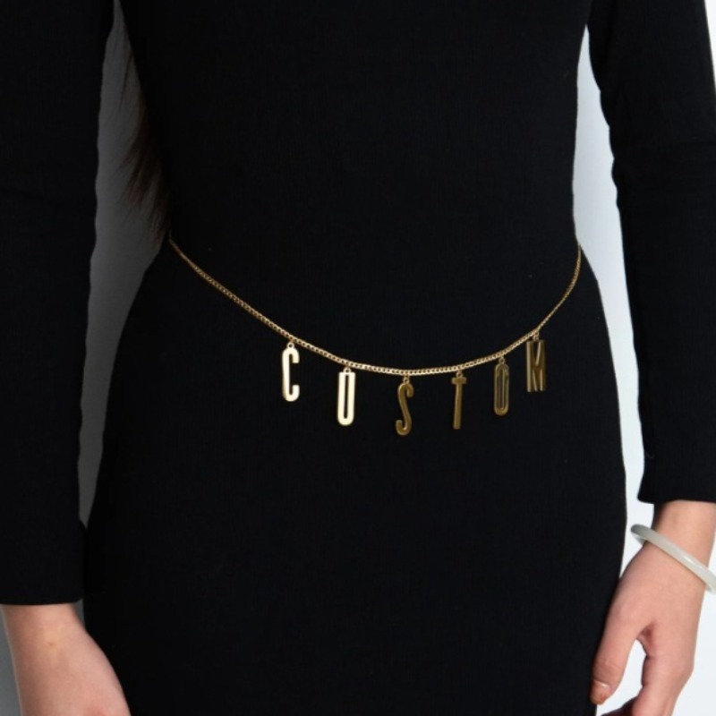 Body Jewelry Names - Personalized Custom Name Waist Chain for