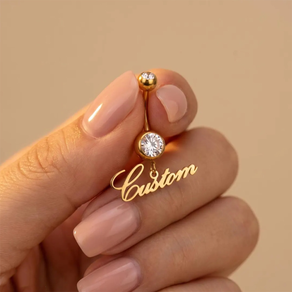 Body Jewelry Names - Personalized Zircon Customized Name Sexy Navel