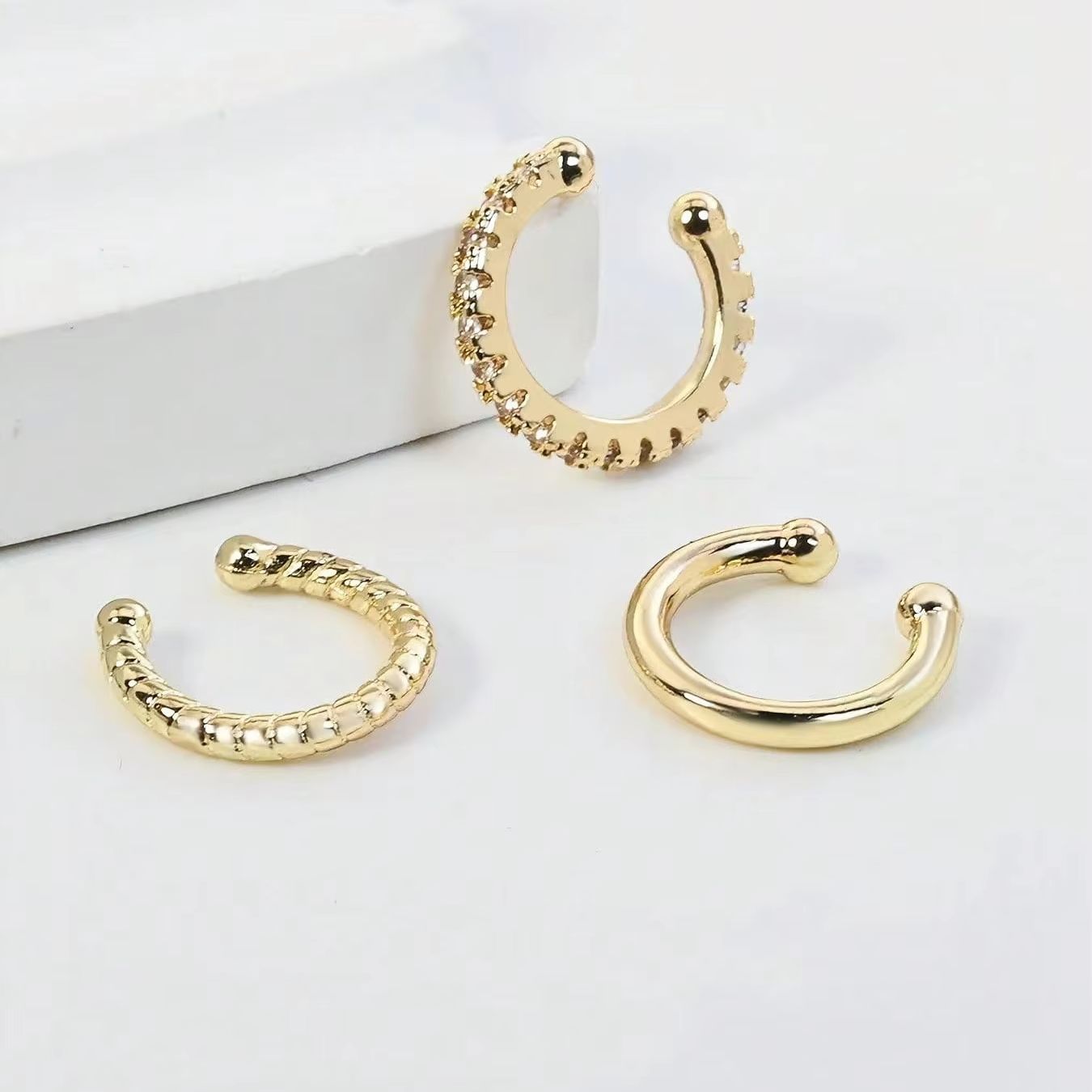 3 Pcs Ear Cuff Earrings for Wo - đánh giá và giá Body Jewelry Hypoallergenic