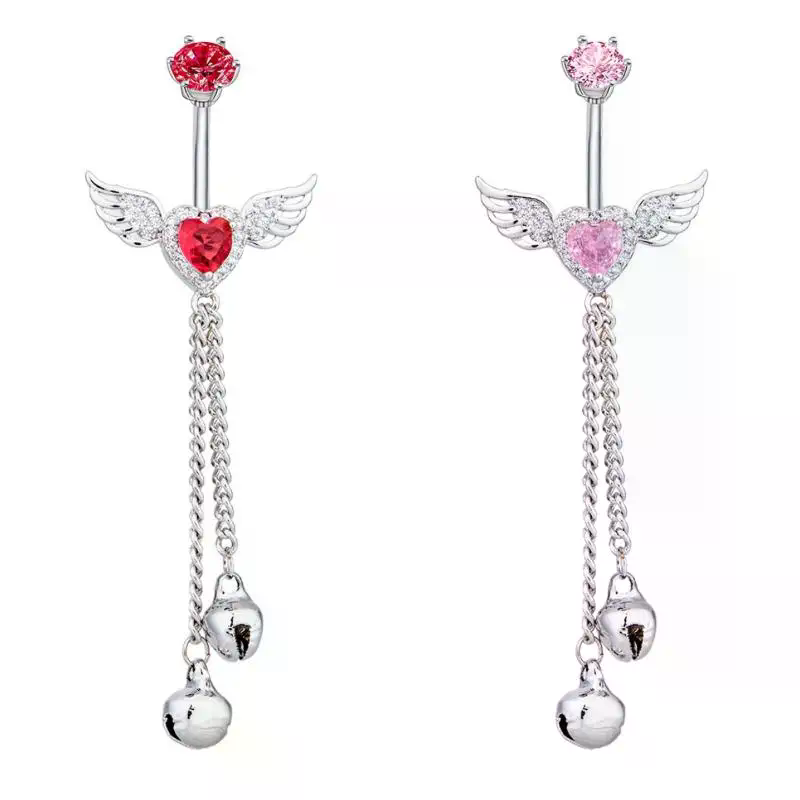 Wing Heart Belly Button Rings  - đánh giá và giá Body Jewelry Hypoallergenic