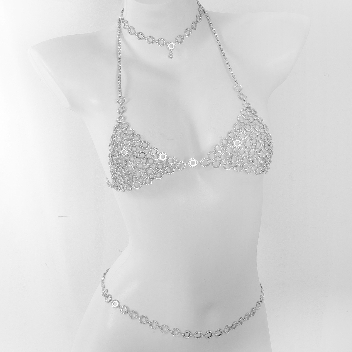Fashionable Circular Splicing  - đánh giá và giá Body Jewelry Rhinestone