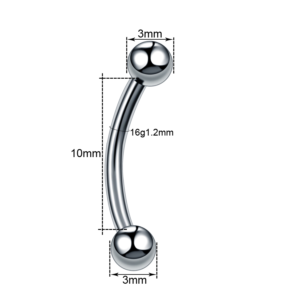 10 Cái/lốc Thép Lông Mày Chuối - đánh giá và giá Zoor Body Jewelry