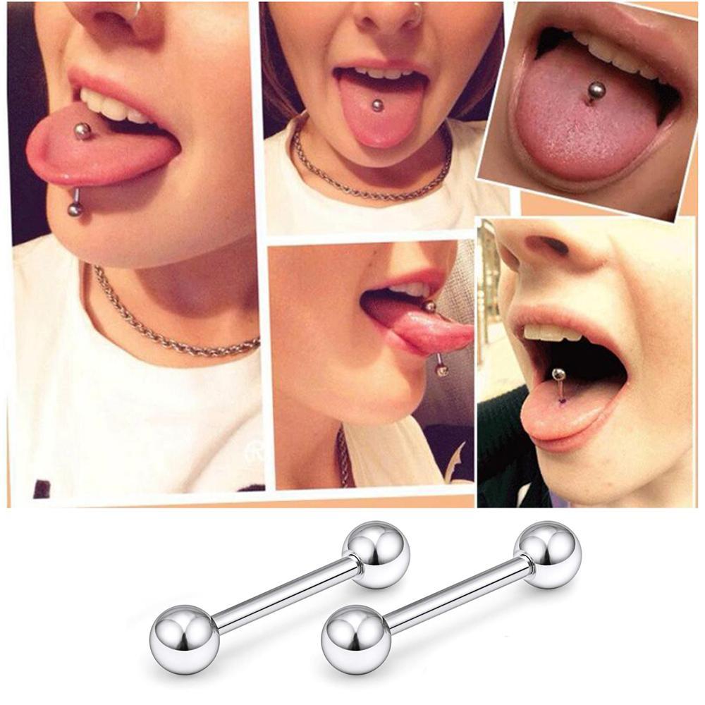 16Pcs/Set 14G Stainless Steel  - đánh giá và giá Tongue Barbell Straight