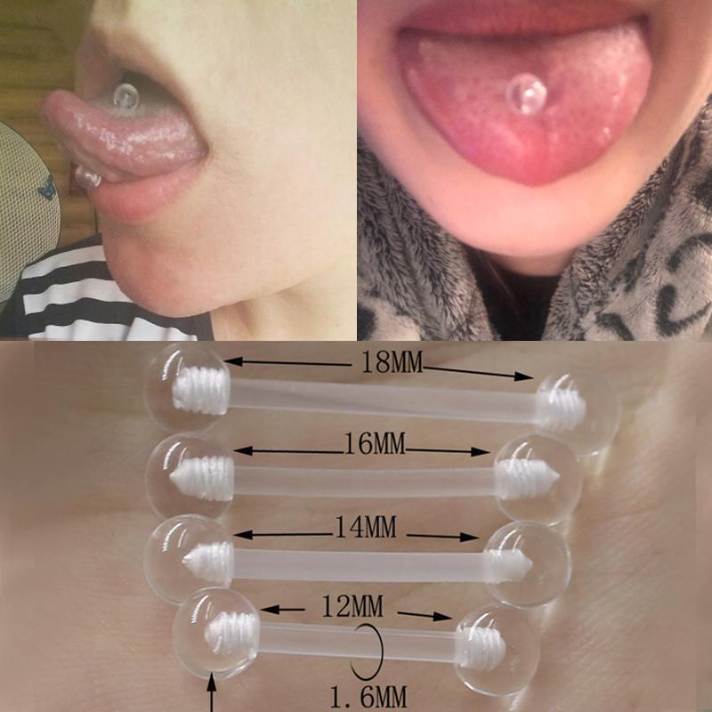 16Pcs/Set 14G Stainless Steel  - đánh giá và giá Tongue Barbell Straight