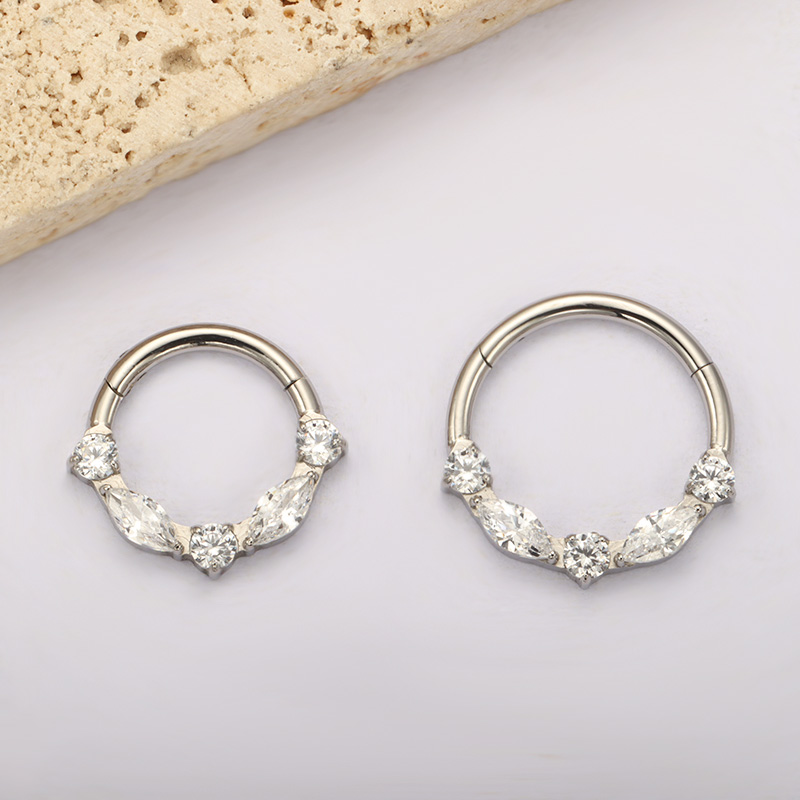 ASTM F136 Titanium Marquise CZ - đánh giá và giá Zoor Body Jewelry
