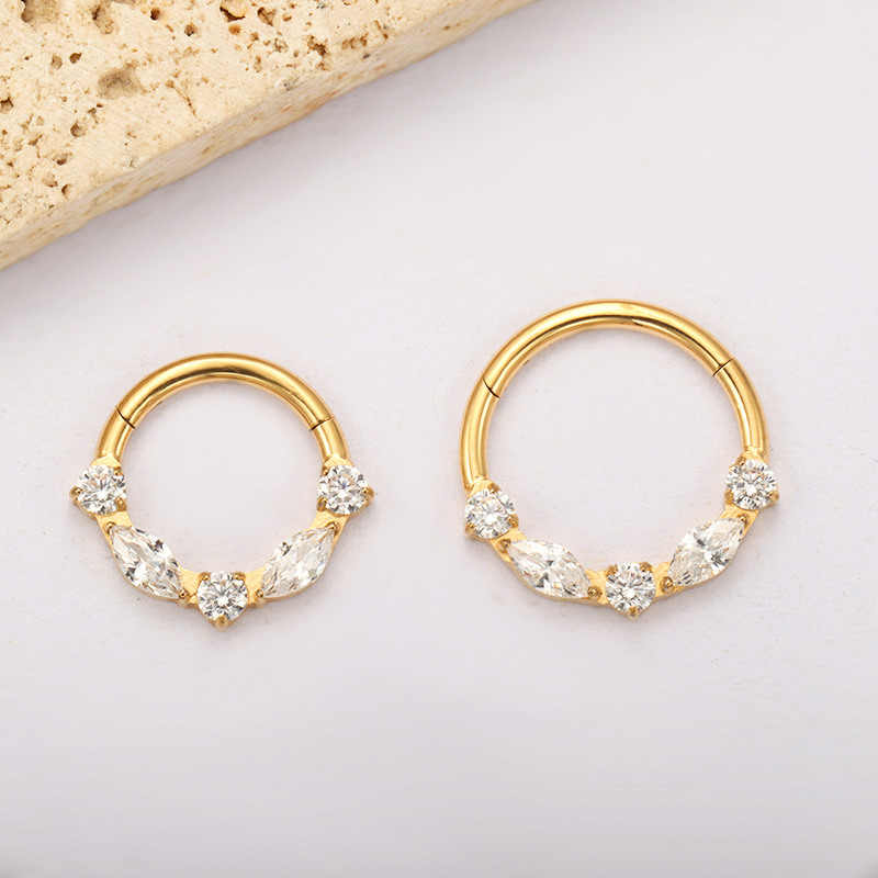 ASTM F136 Titanium Marquise CZ - đánh giá và giá Zoor Body Jewelry