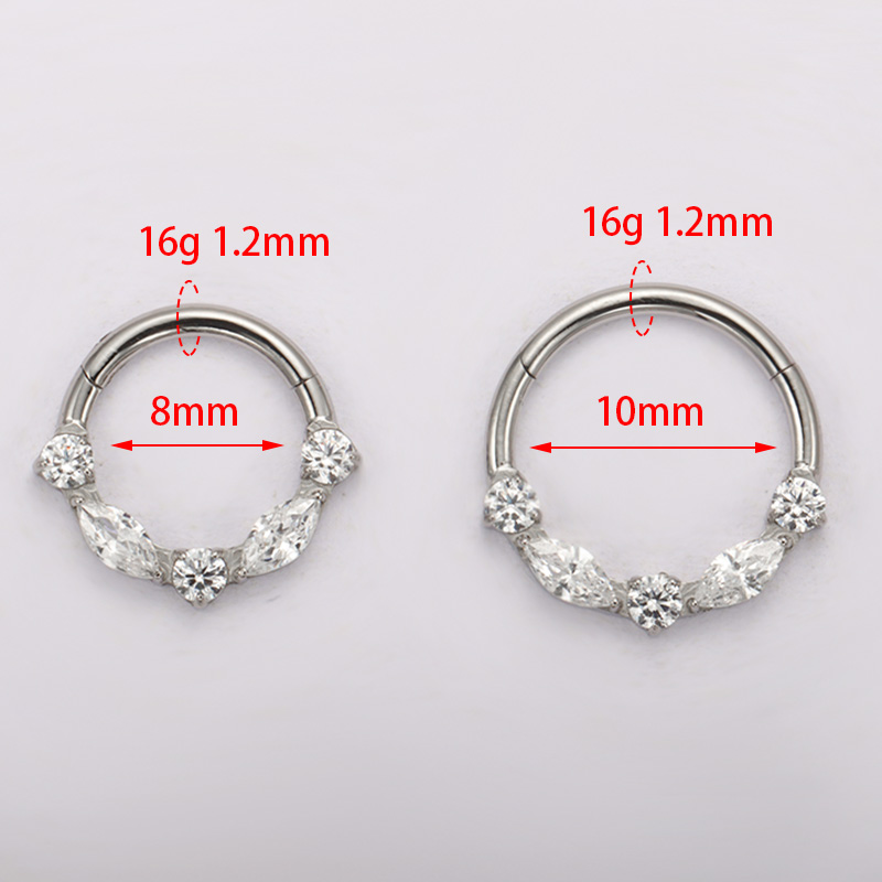 ASTM F136 Titanium Marquise CZ - đánh giá và giá Zoor Body Jewelry