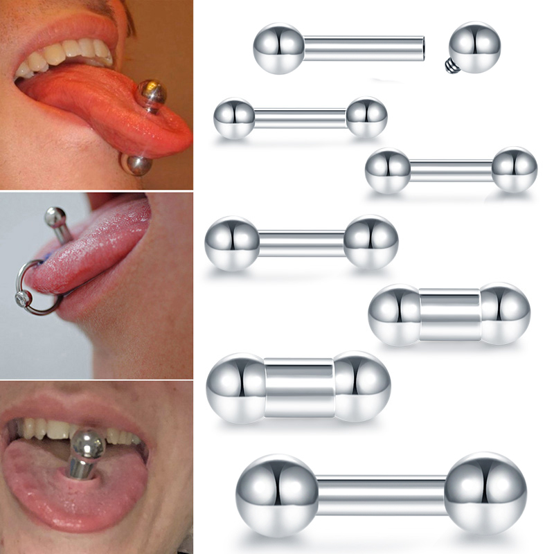 1PC Steel Big Size Genital Str - đánh giá và giá Tongue Barbell Straight