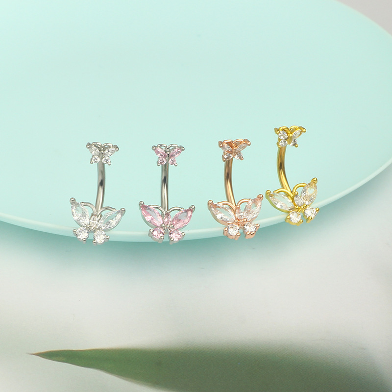 1Pcs Stainless steel pink butt - đánh giá và giá Body Jewelry Europe