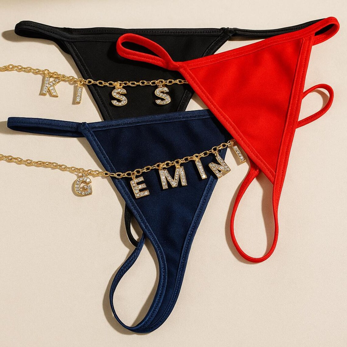 Custom Chain Thong With Name L - đánh giá và giá Body Jewelry Names
