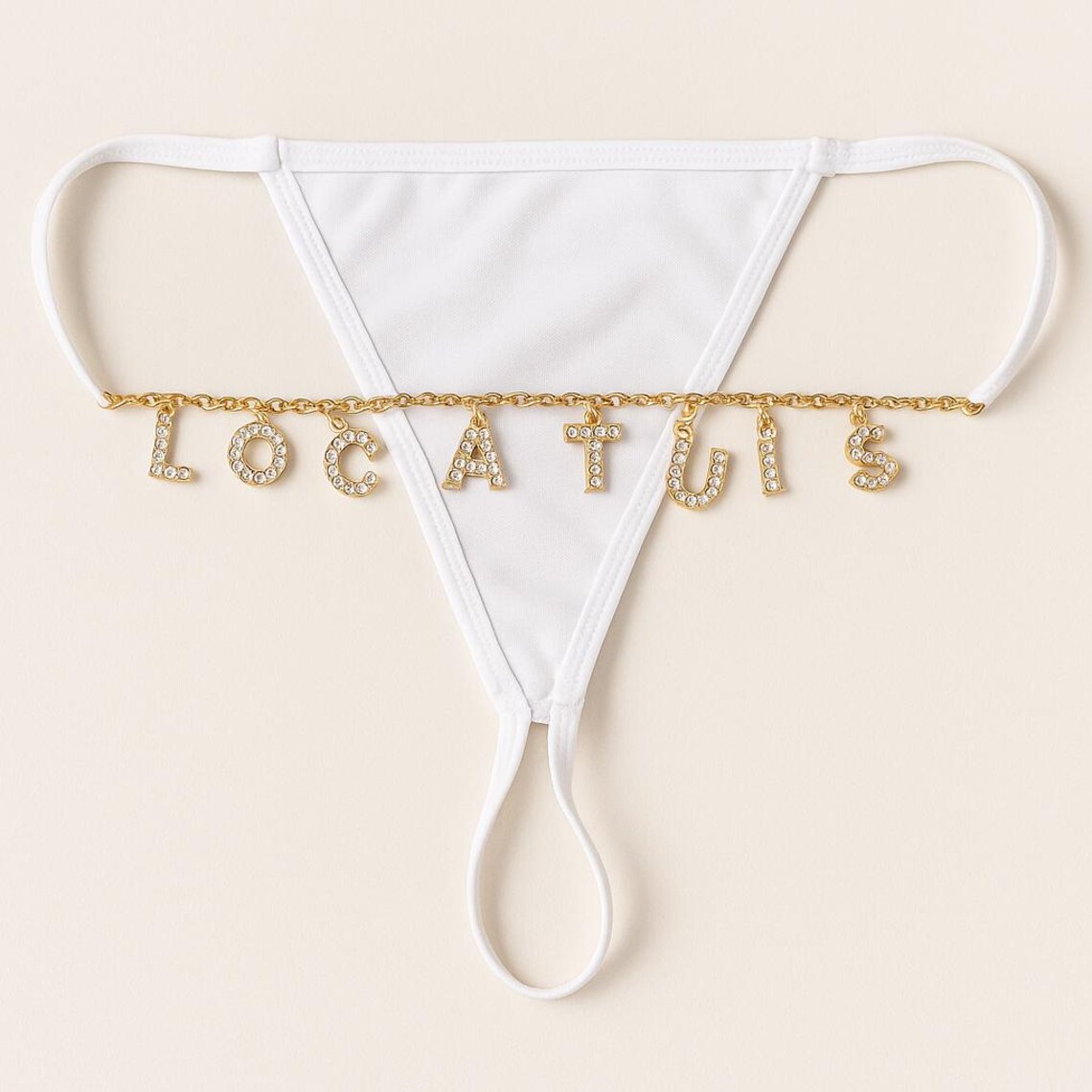 Custom Chain Thong With Name L - đánh giá và giá Body Jewelry Names