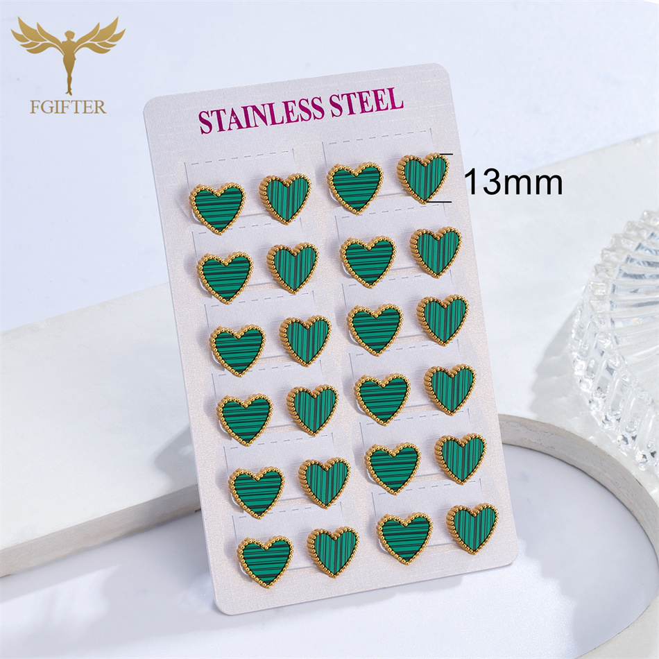 12 Pairs Lot Heart Stud Earrin - đánh giá và giá Body Jewelry Hypoallergenic