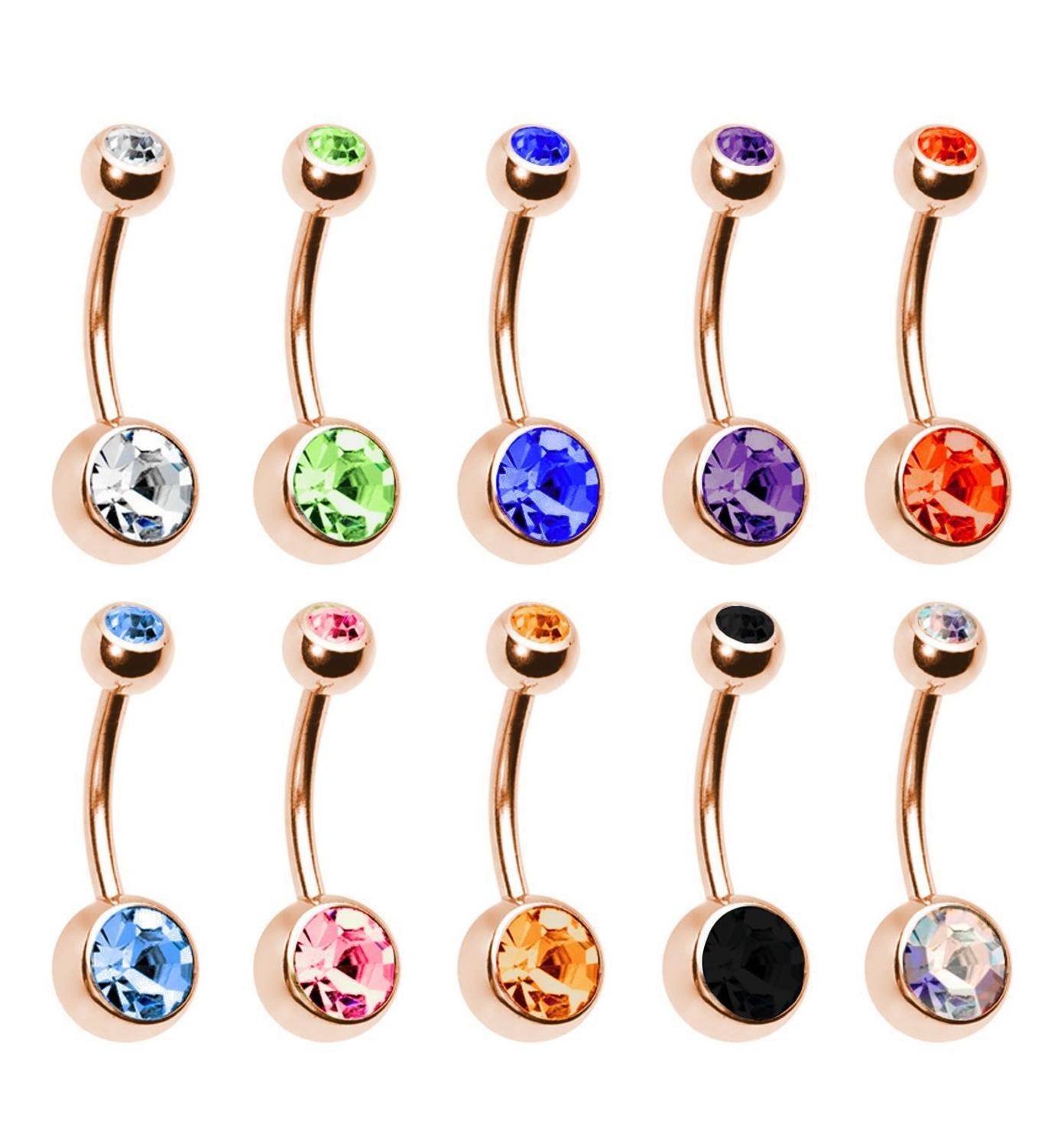 5/10/20 Miếng Zircon 14G Bụng  - đánh giá và giá Belly Bar Titanium