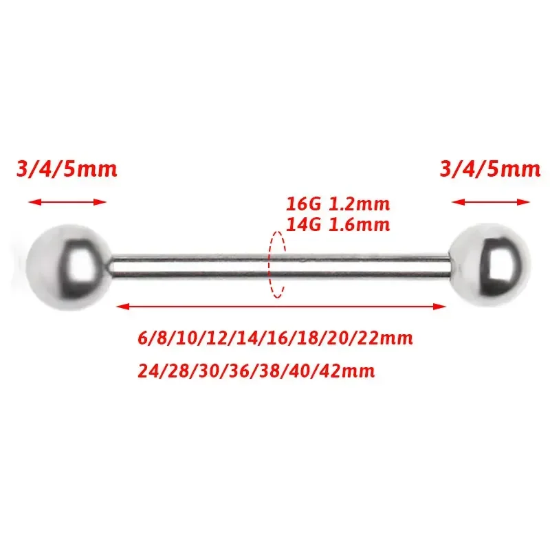 1/10pcs F136 Implant Grade Tit - đánh giá và giá Tongue Barbell Straight