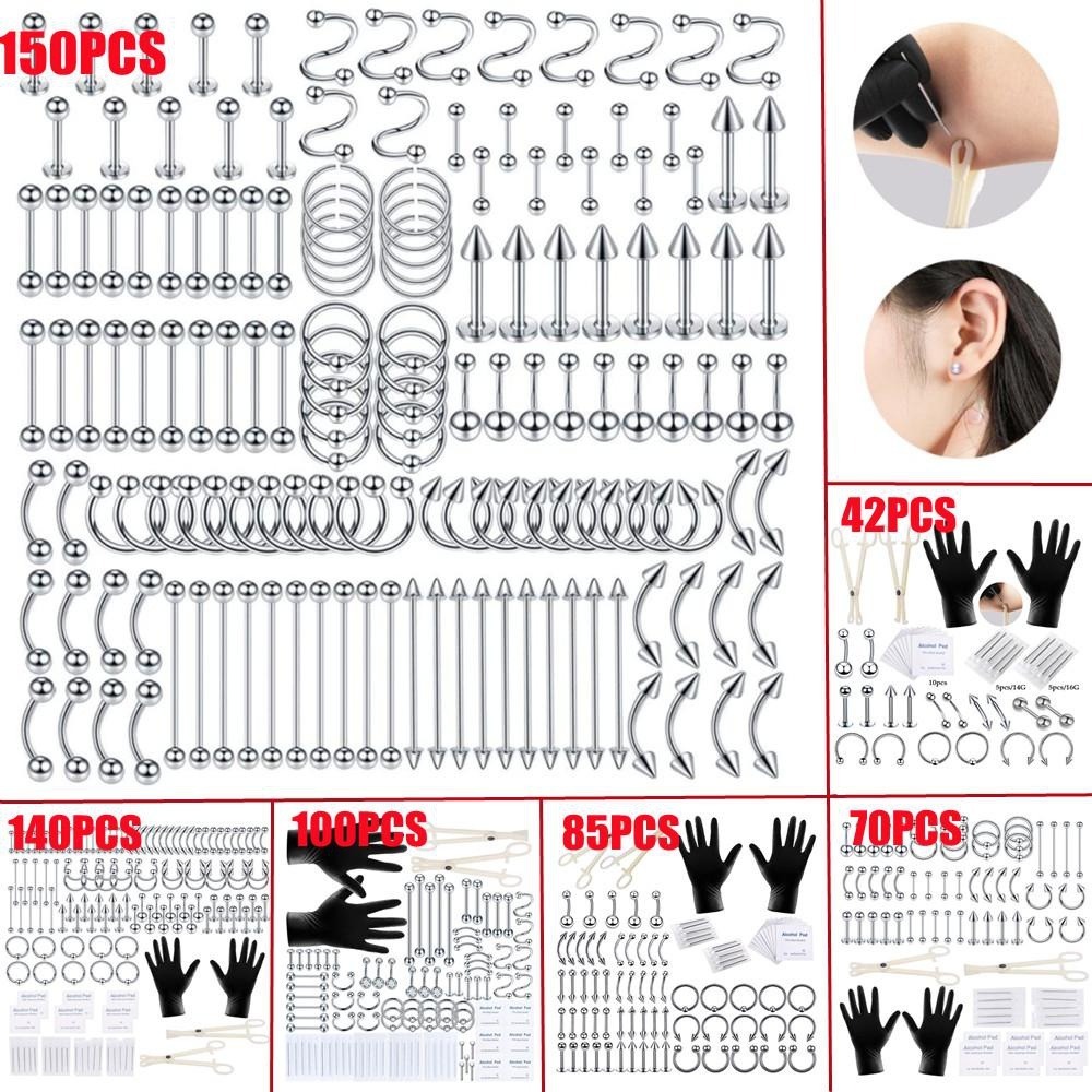 150/140/85/70/42Pcs Body Pierc - đánh giá và giá Body Jewelry Tool
