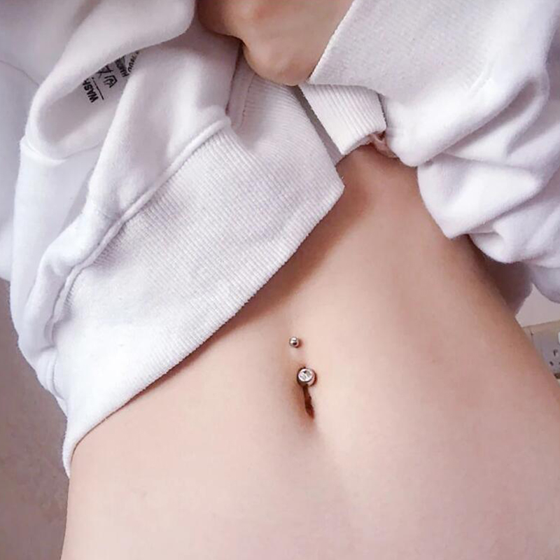 1PC G23 Titanium 14G Gold Colo - đánh giá và giá Belly Bar Titanium