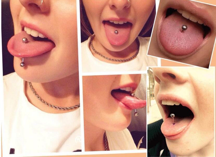 2 Pieces 0.8mm Stainless Steel - đánh giá và giá Tongue Barbell Straight