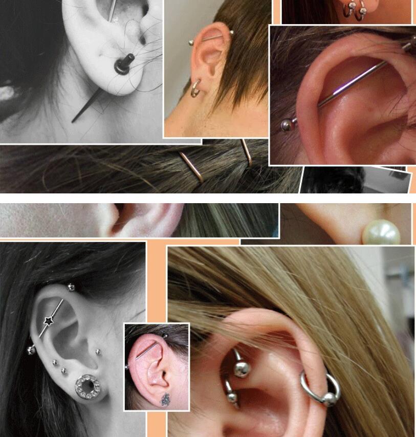 2 Pieces 0.8mm Stainless Steel - đánh giá và giá Tongue Barbell Straight