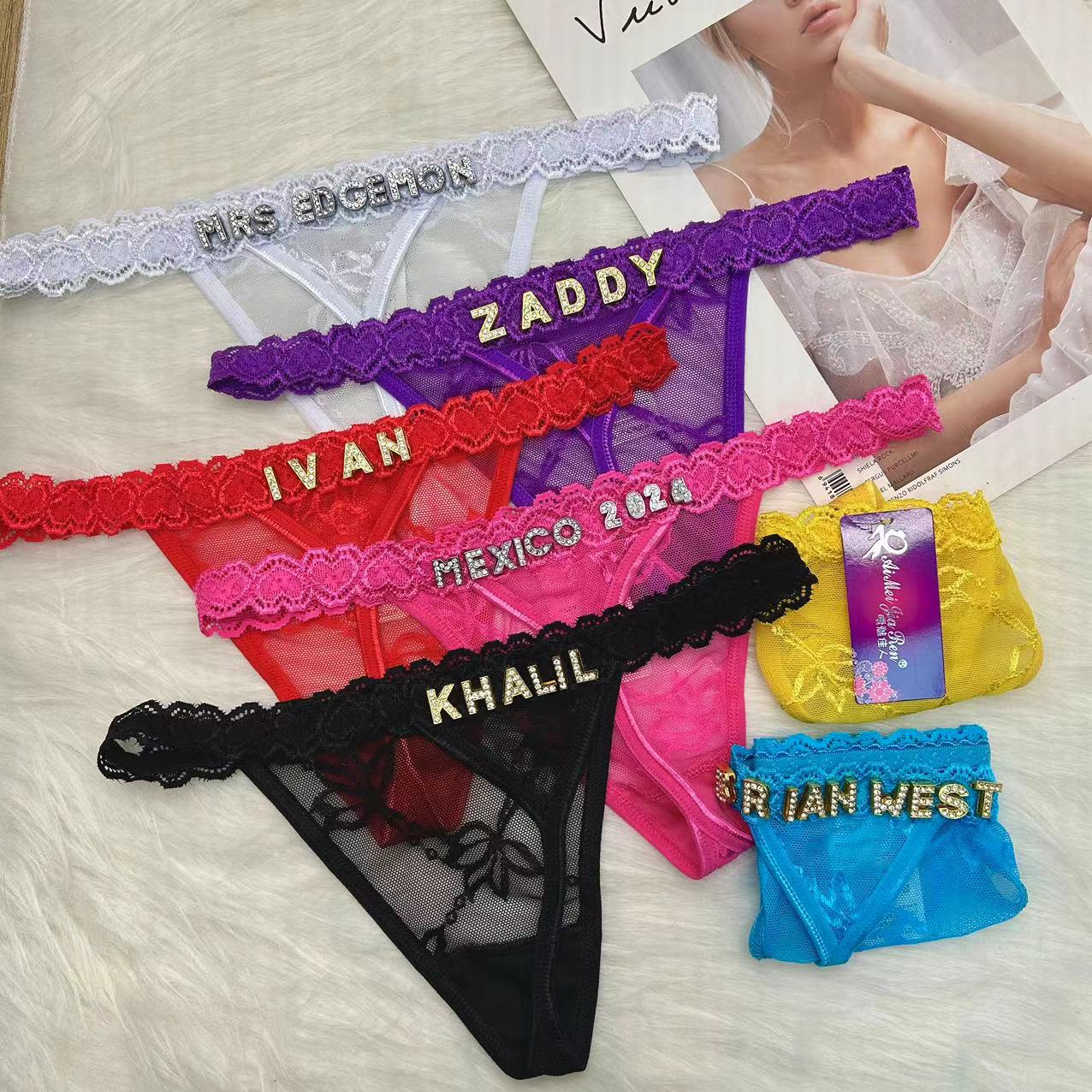 Custom Thongs with Name for Bo - đánh giá và giá Body Jewelry Names