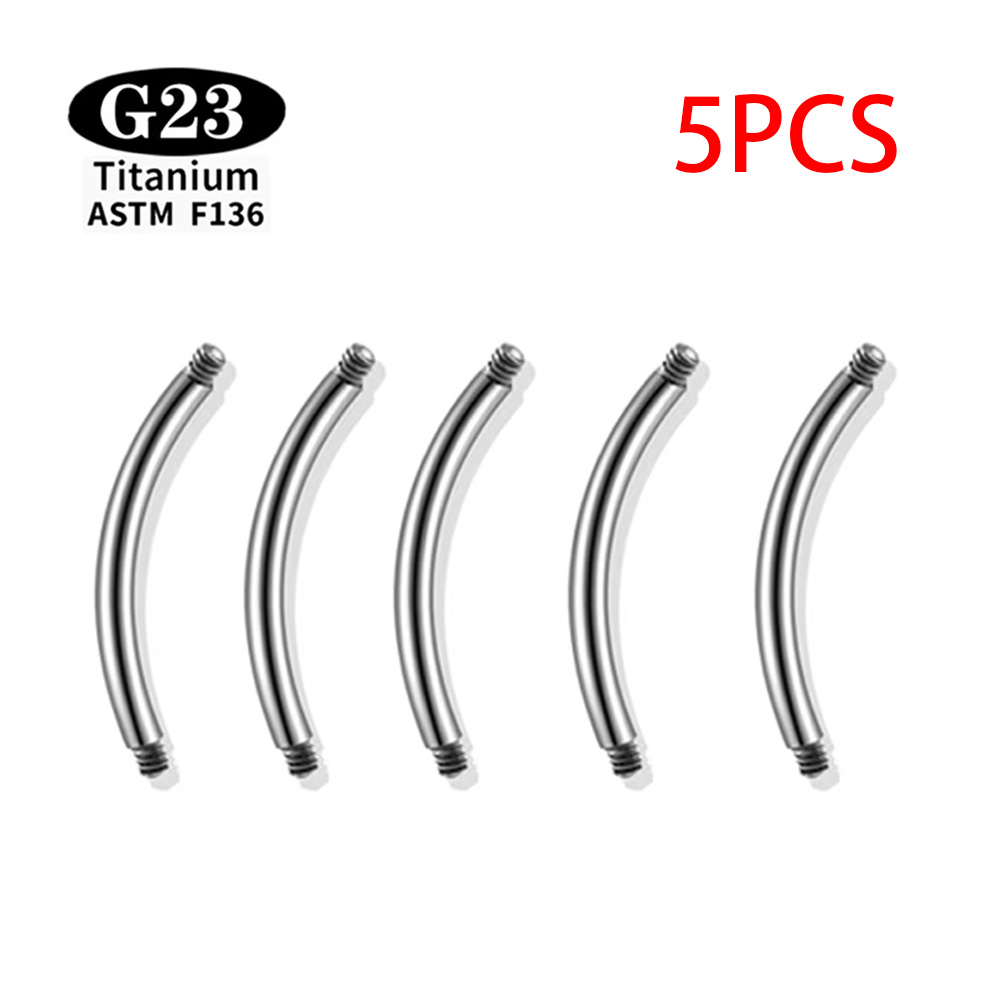 5 Pcs/Lot ASTM F136 Titanium I - đánh giá và giá Zoor Body Jewelry