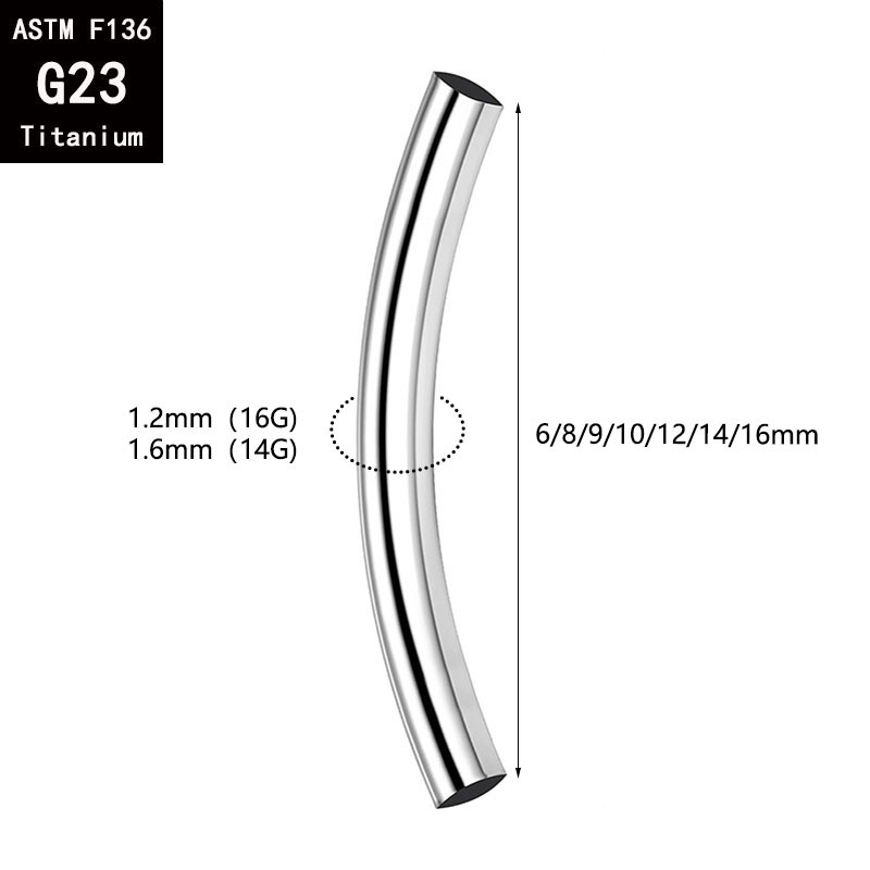 5 Pcs/Lot ASTM F136 Titanium I - đánh giá và giá Zoor Body Jewelry
