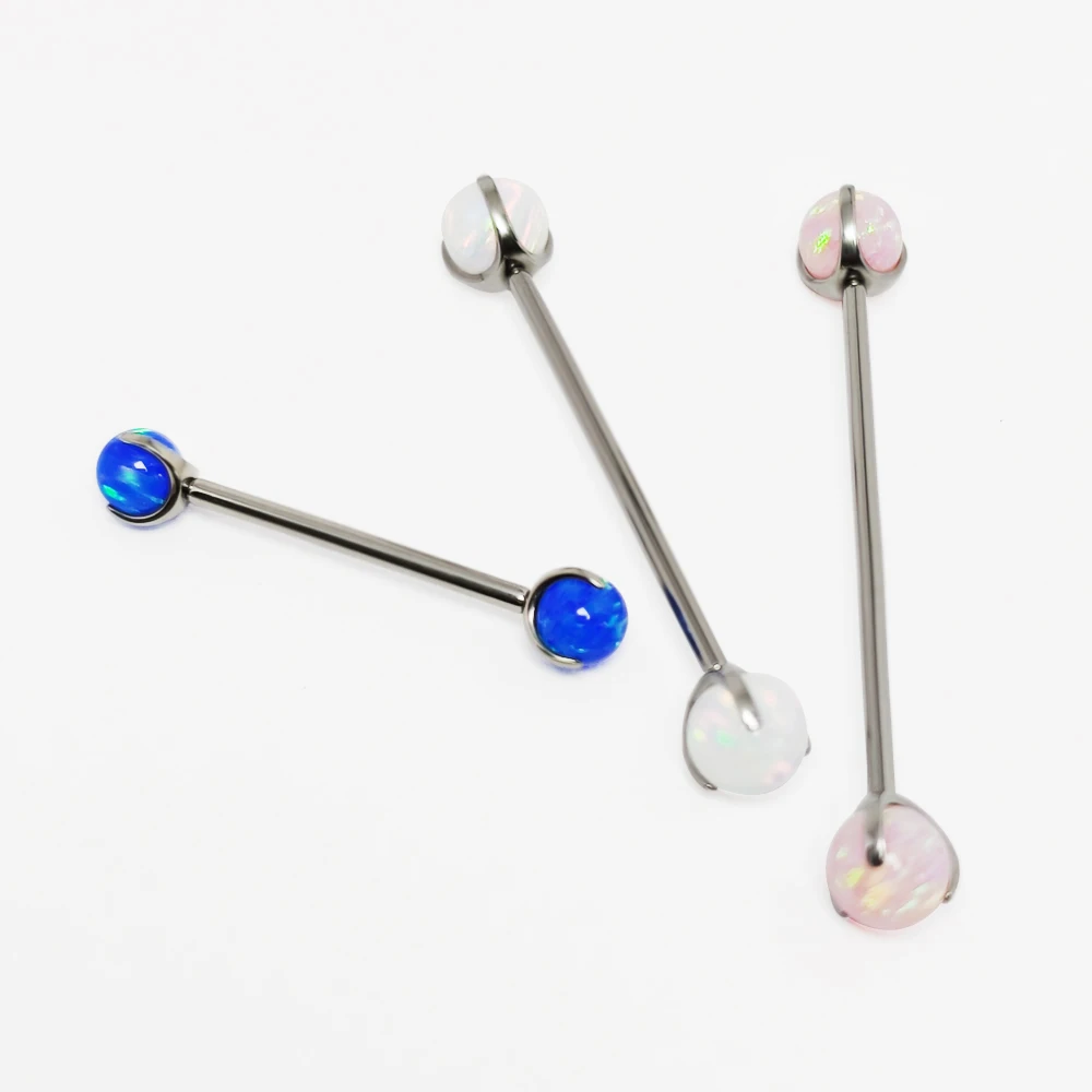 G23 Titanium opal Barbell Ball - đánh giá và giá Tongue Barbell Straight