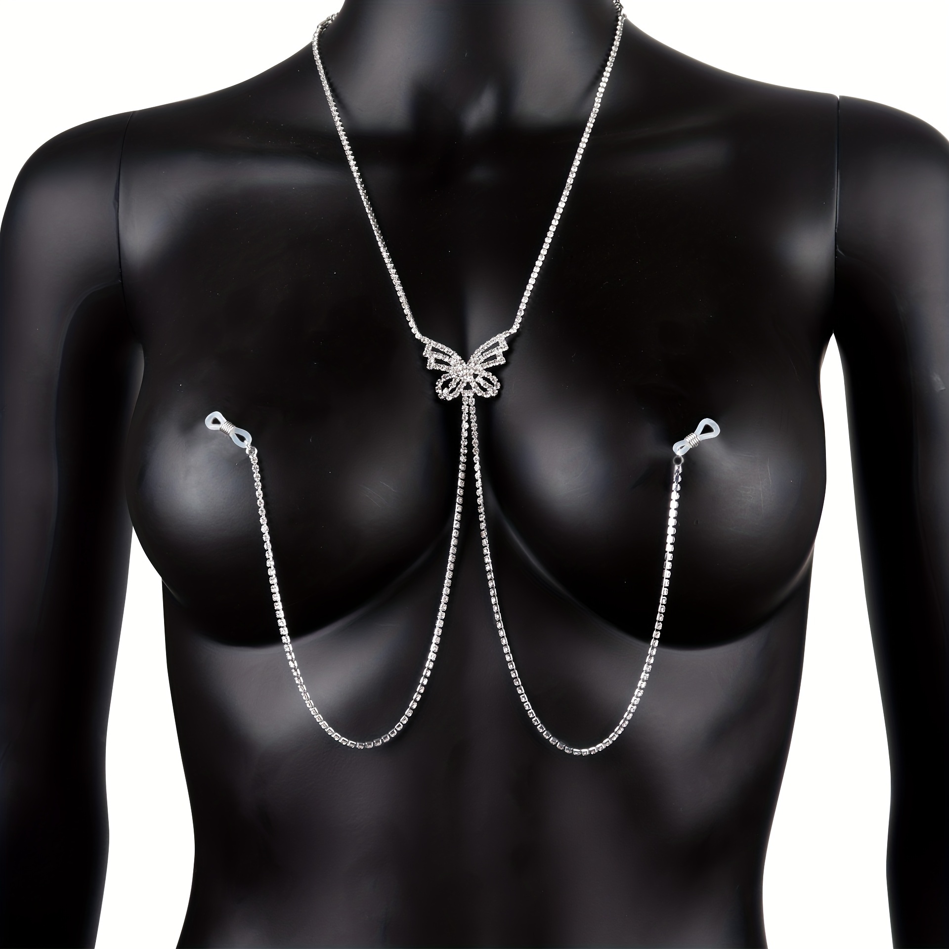 1 pc Tassel Butterfly Nipple C - đánh giá và giá Body Jewelry Rhinestone