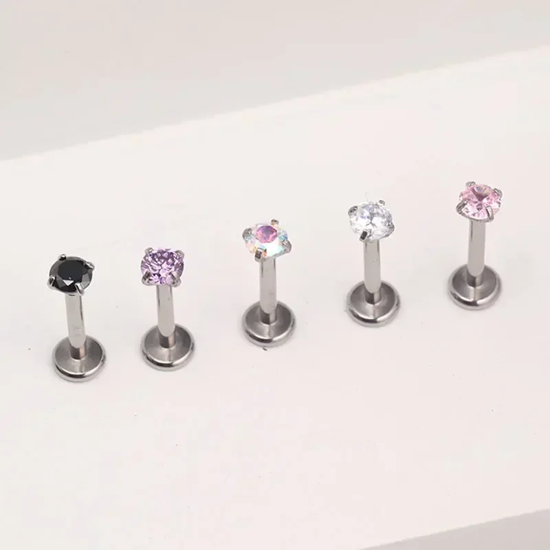 1Pcs G23 Titanium Piercing CZ  - đánh giá và giá Zoor Body Jewelry