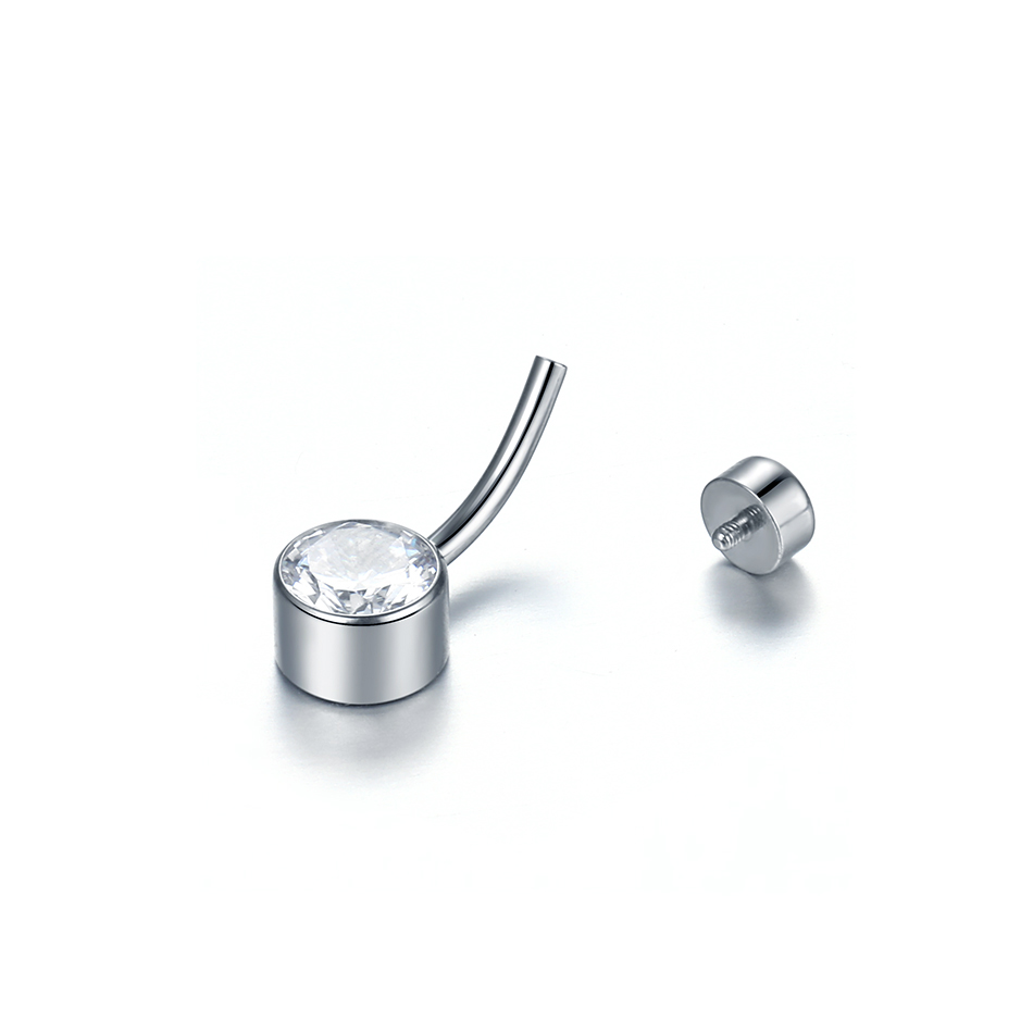5/10Pcs Titanium Belly Button  - đánh giá và giá Belly Bar Titanium