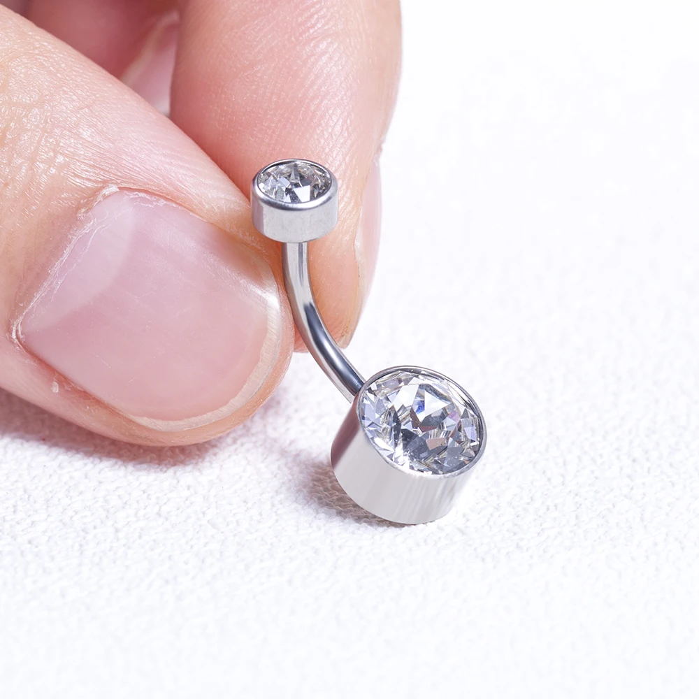 5/10Pcs Titanium Belly Button  - đánh giá và giá Belly Bar Titanium