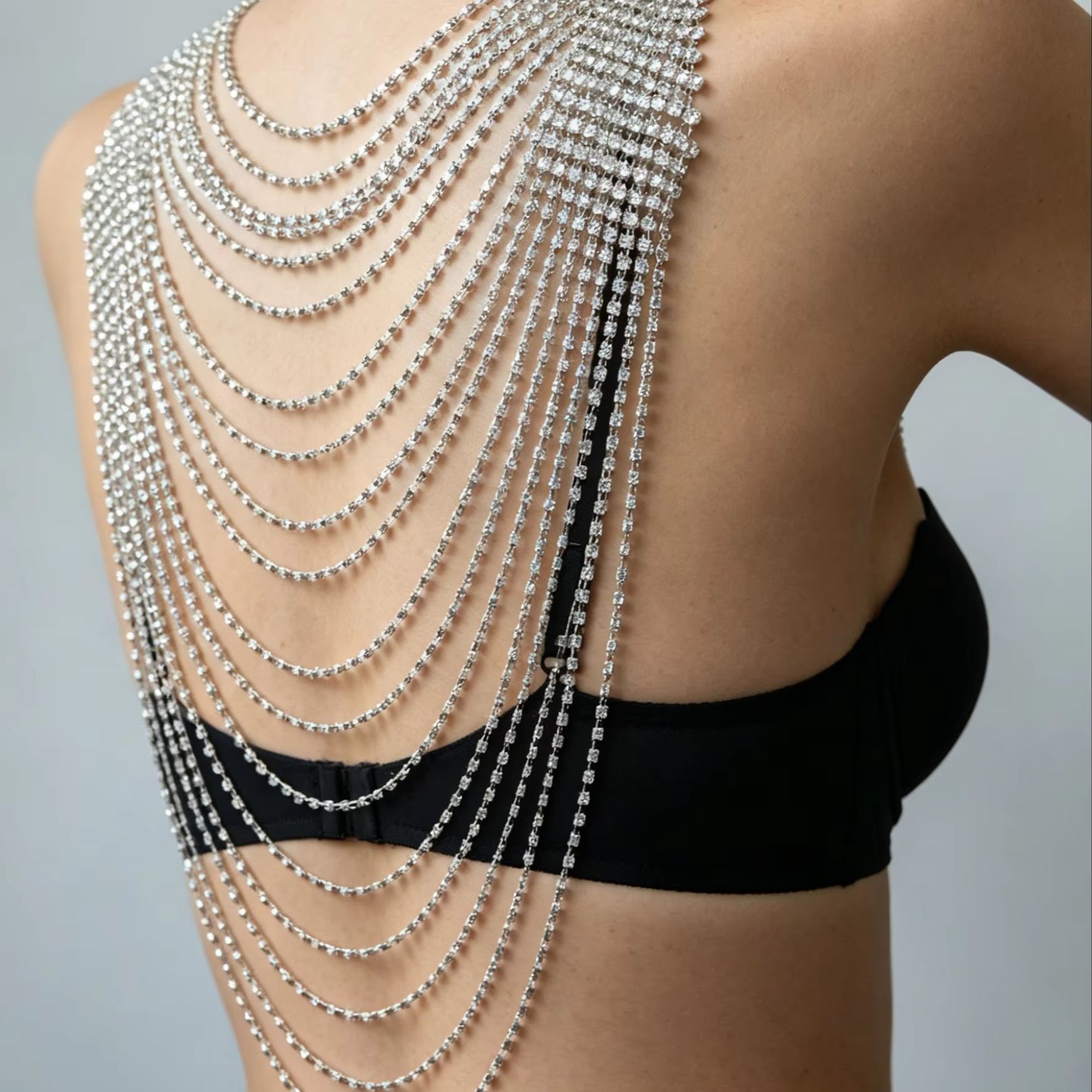 Stylish Multi-Layer Body Chain - đánh giá và giá Body Jewelry Rhinestone