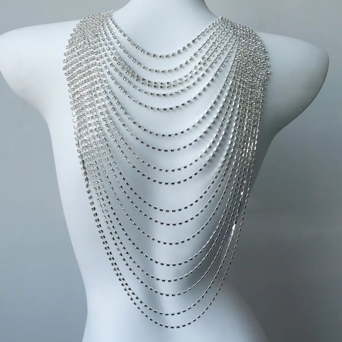 Stylish Multi-Layer Body Chain - đánh giá và giá Body Jewelry Rhinestone