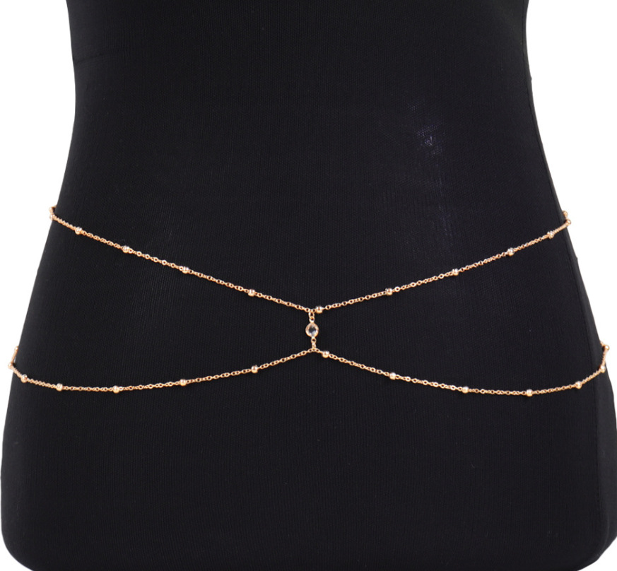 Clear Rhinestone Beaded Belly  - đánh giá và giá Body Jewelry By The Chain Gang