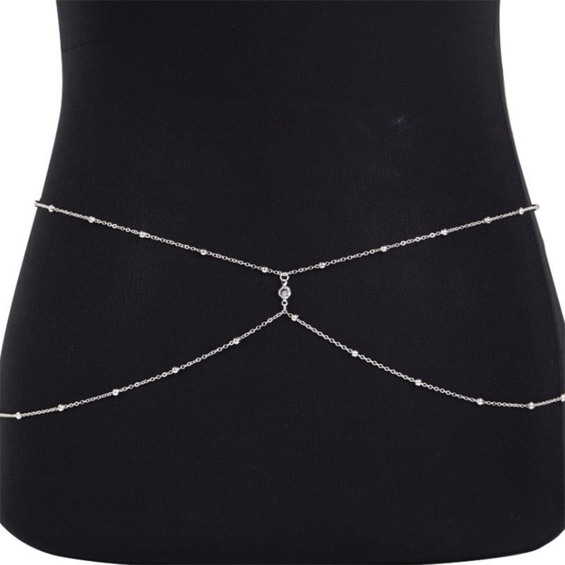 Clear Rhinestone Beaded Belly  - đánh giá và giá Body Jewelry By The Chain Gang