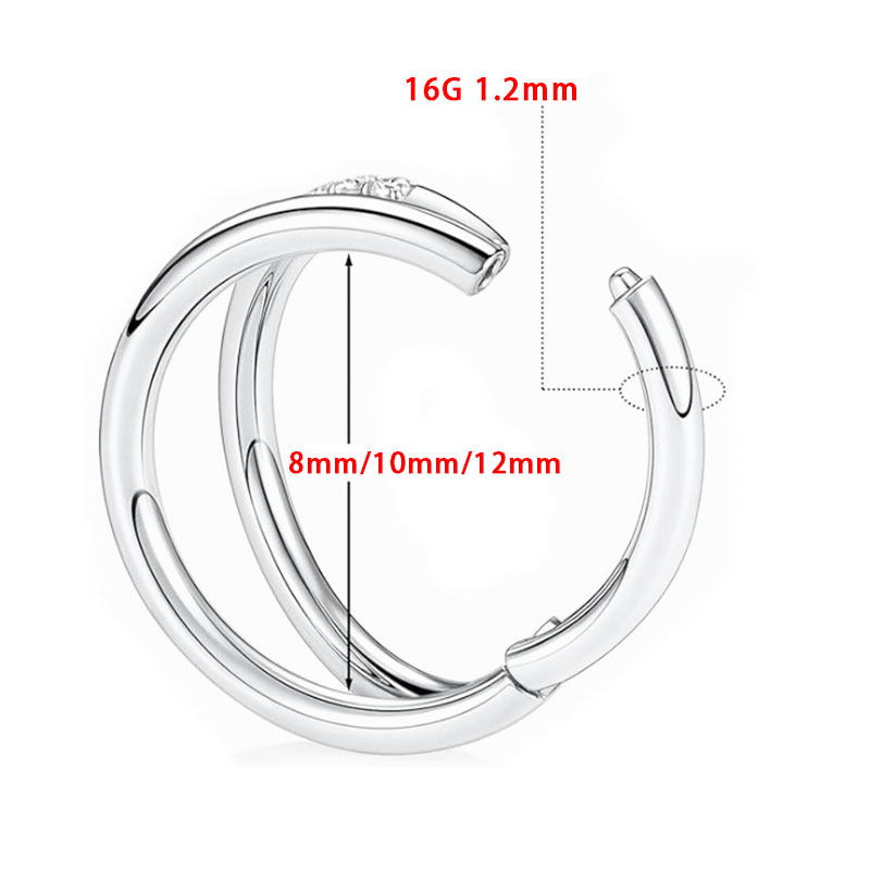 ASTM F136 Titanium 16G Moon No - đánh giá và giá Zoor Body Jewelry