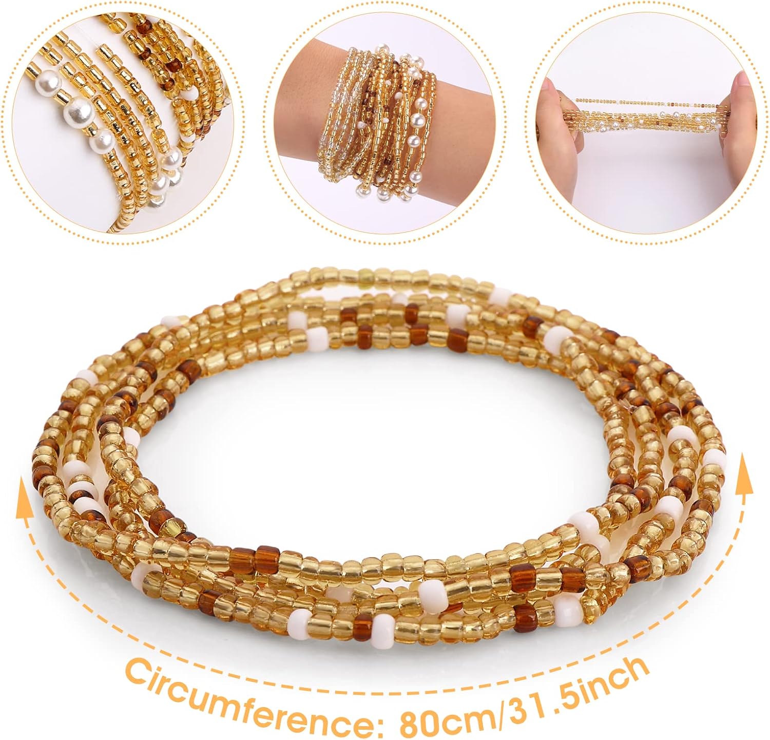 Waist Beads for Women Belly Be - đánh giá và giá Body Jewelry By The Chain Gang
