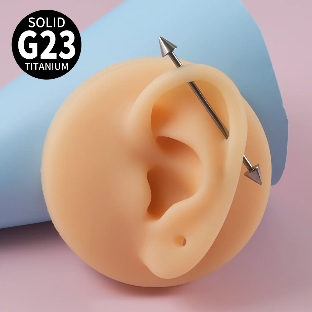1Pc G23 Titanium Cone Industri - đánh giá và giá Tongue Barbell Straight