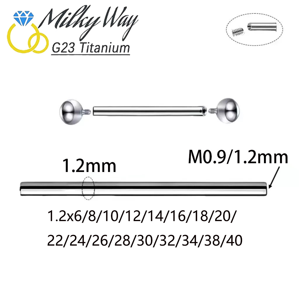 10/50/100PCS Threaded Titanium - đánh giá và giá Tongue Barbell Straight