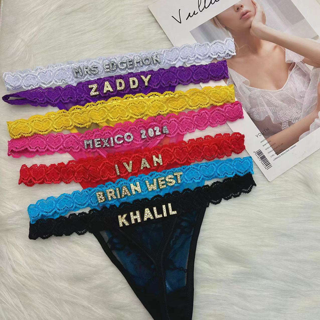 Custom Thong Panties with Name - đánh giá và giá Body Jewelry Names