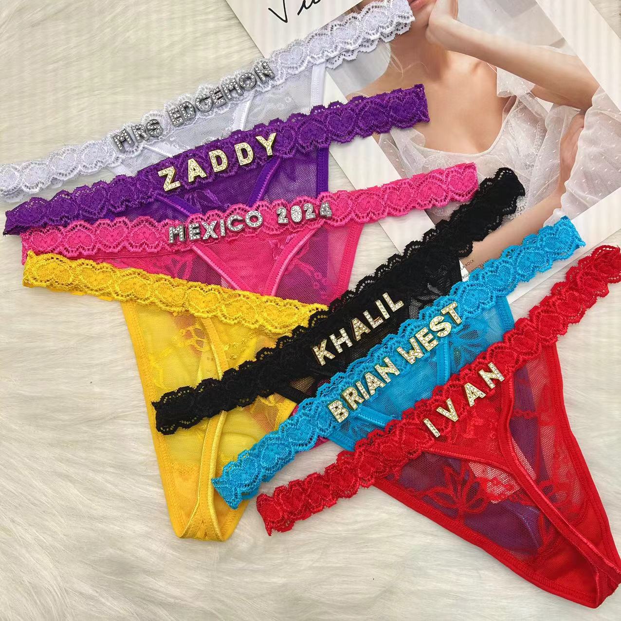 Custom Thong Panties with Name - đánh giá và giá Body Jewelry Names