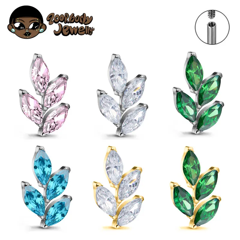G23 Titanium Gem CZ Ear Conch  - đánh giá và giá Zoor Body Jewelry