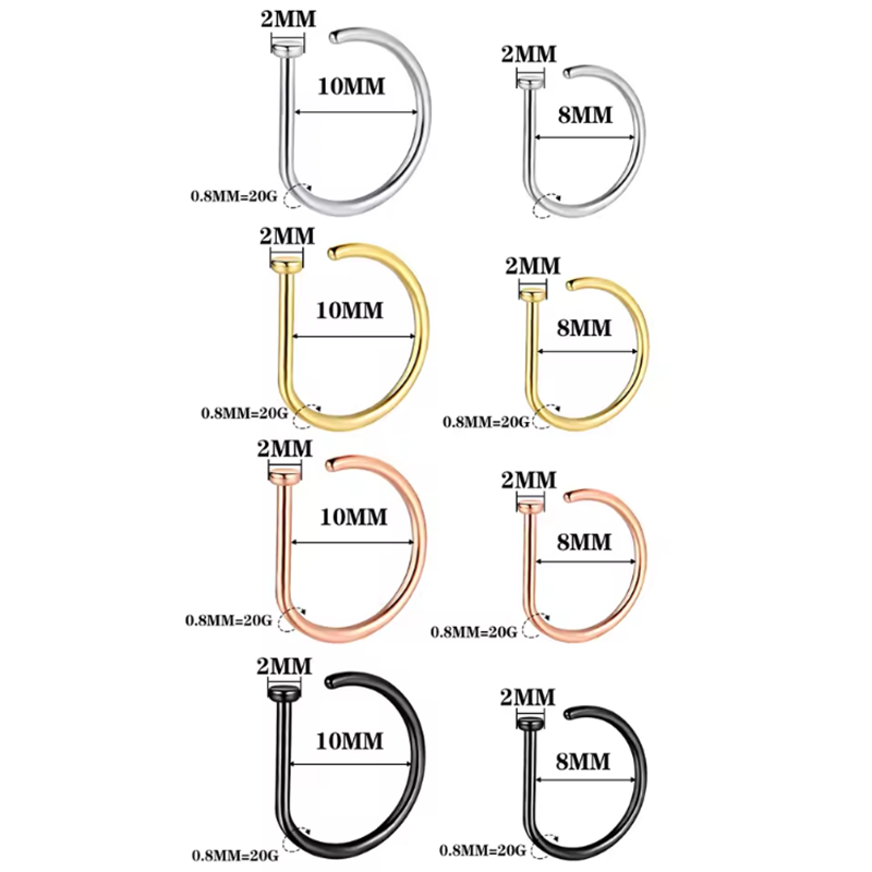 Nose Ring Screw Hoop Hypoaller - đánh giá và giá Body Jewelry Hypoallergenic