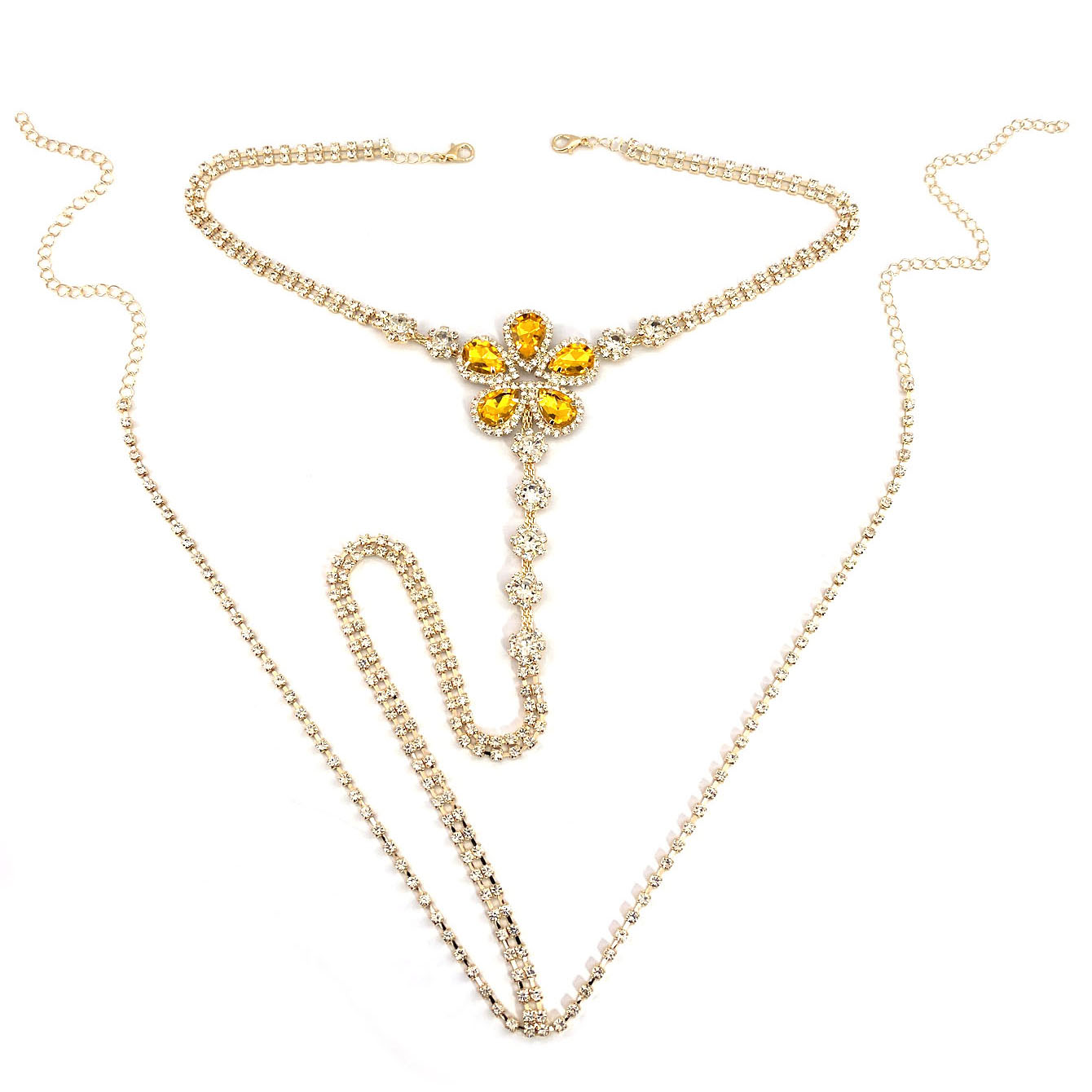 1pc Flower Shaped Sexy Rhinest - đánh giá và giá Body Jewelry Rhinestone