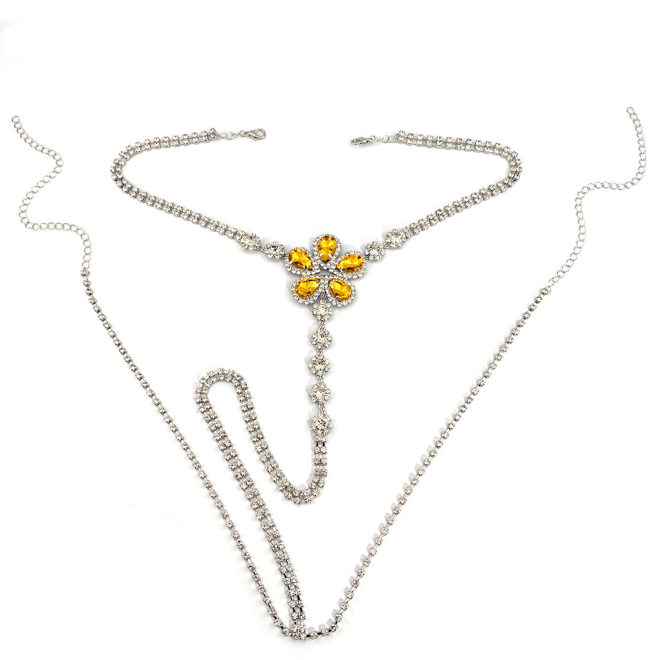 1pc Flower Shaped Sexy Rhinest - đánh giá và giá Body Jewelry Rhinestone