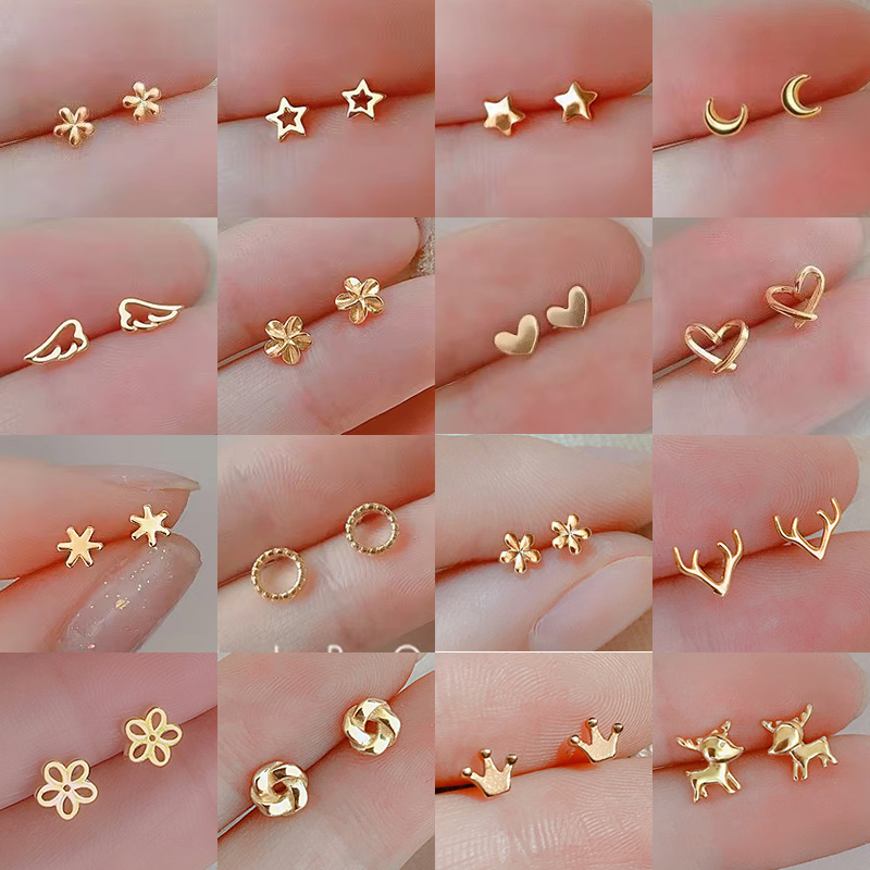 925 Silver Needles Gold Color  - đánh giá và giá Body Jewelry Hypoallergenic